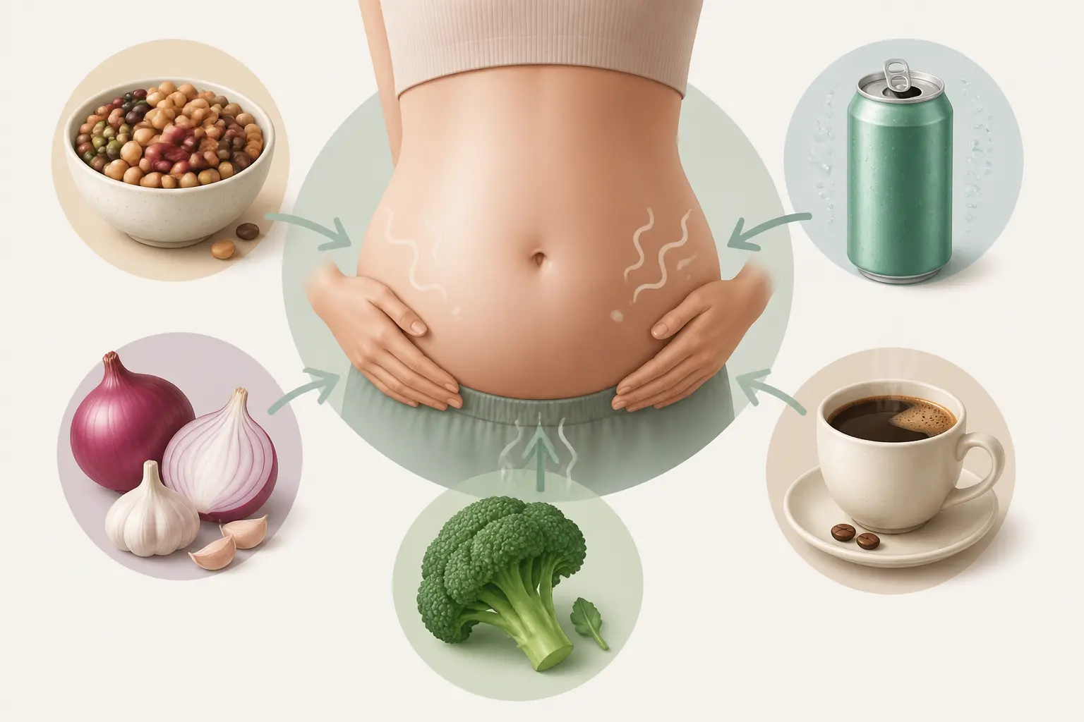 Les aliments et boissons qui entretiennent les ballonnements sans qu’on s’en rende compte
