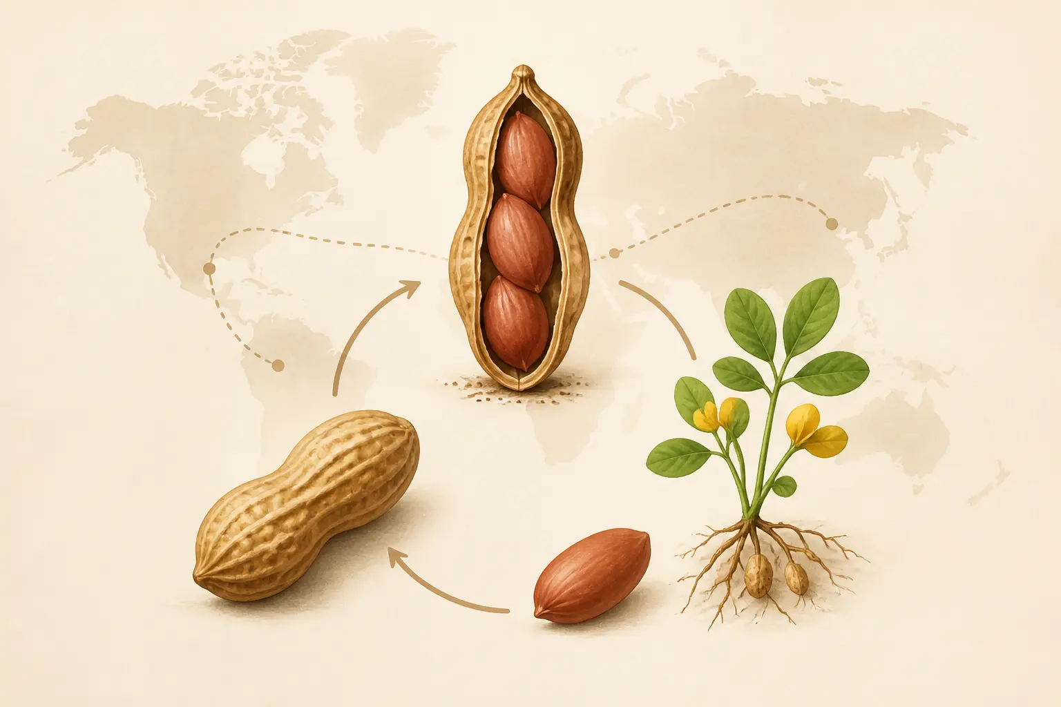 Arachide : ce que c’est vraiment, et pourquoi on l’appelle aussi cacahuète