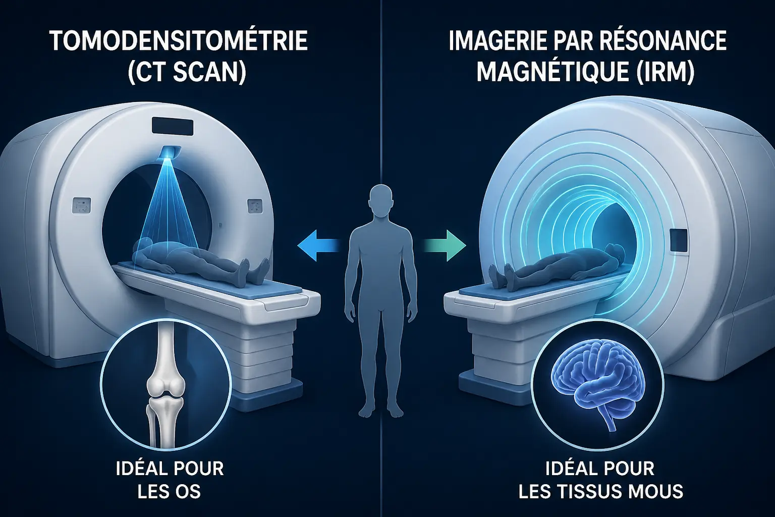 Différence entre scanner et IRM : la réponse rapide