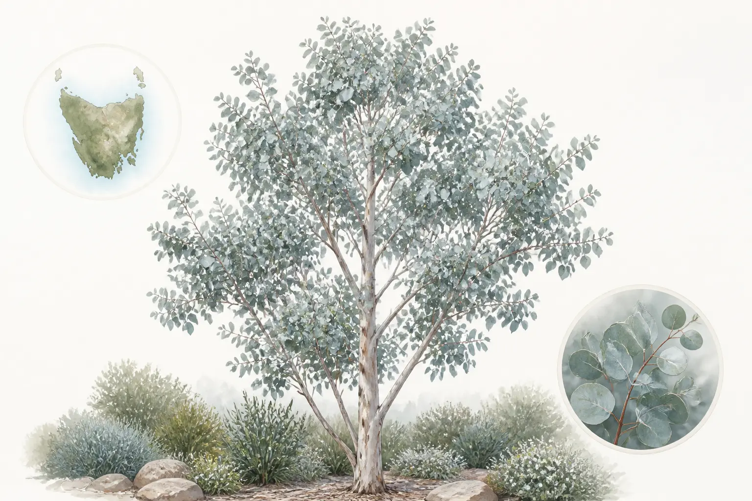 Eucalyptus gunnii : origine, silhouette et atouts du gommier cidre