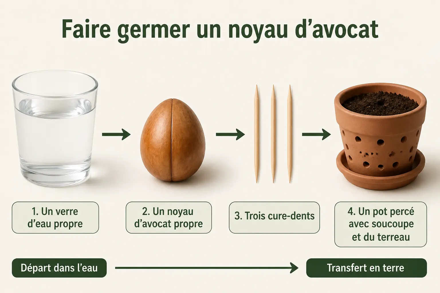 Faire germer un noyau d’avocat étape par étape