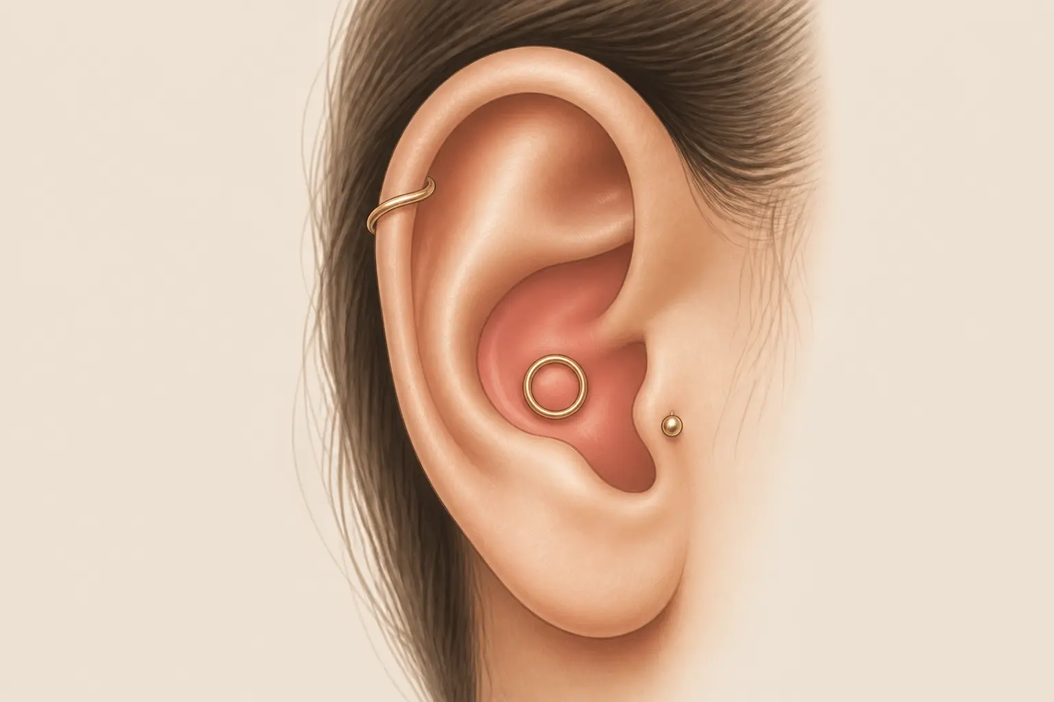 Piercing conch : à quoi il ressemble et où il se place dans l’oreille