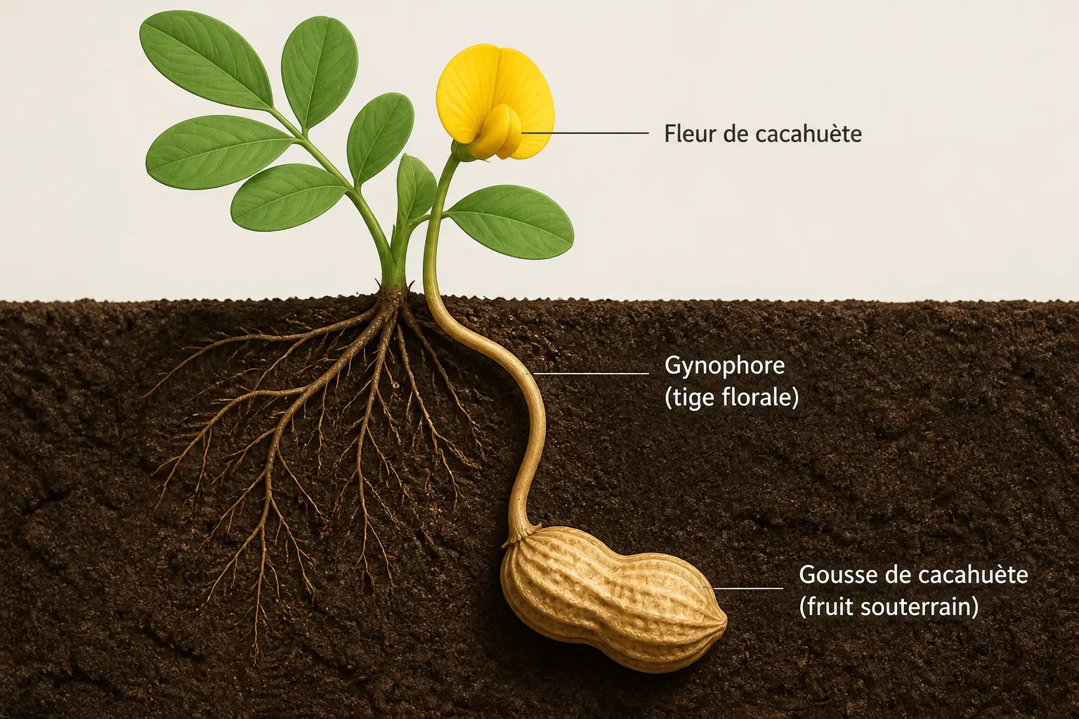 De la fleur à la récolte : comment cette plante pousse sous terre