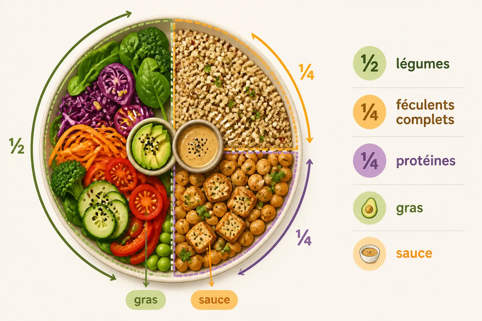 Comment composer un bowl équilibré et rassasiant