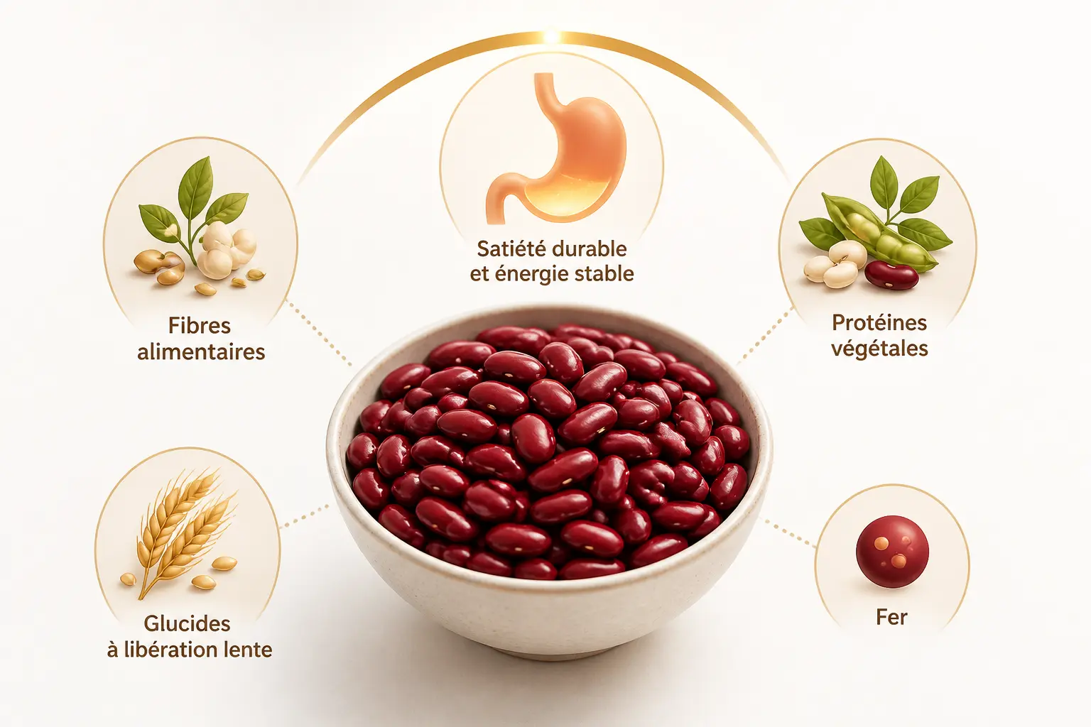 Valeurs nutritionnelles, fer et effet rassasiant