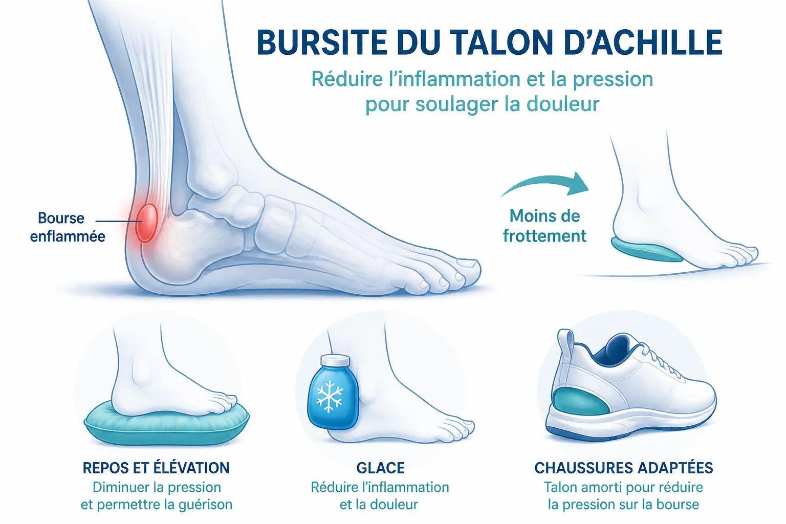 Comment soulager et soigner une bursite pied sans aggraver l’irritation