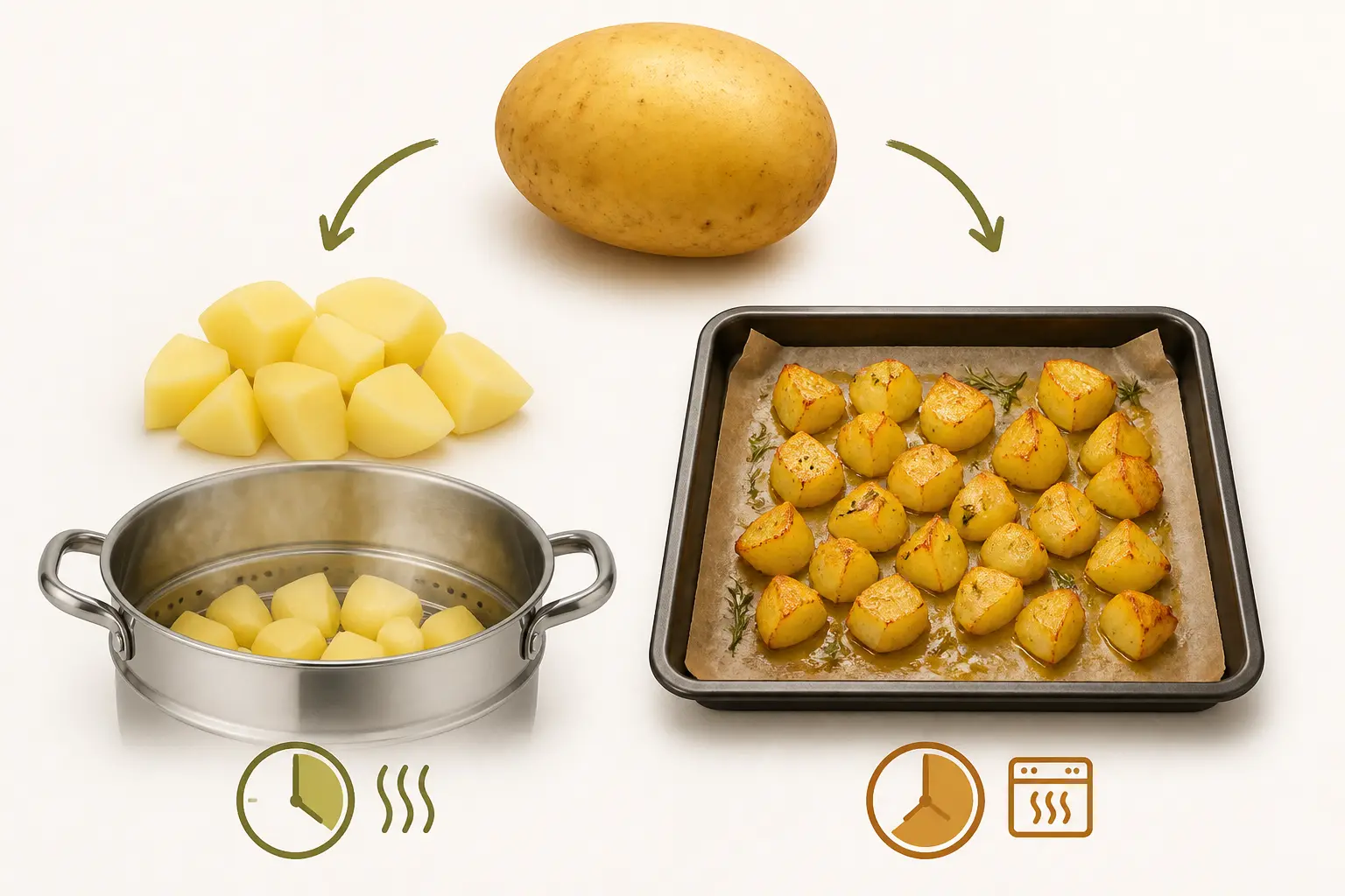Temps de cuisson pomme de terre : le tableau complet selon la méthode