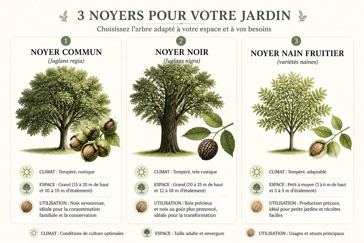 Espèces et variétés : lesquelles choisir selon climat, place et objectif
