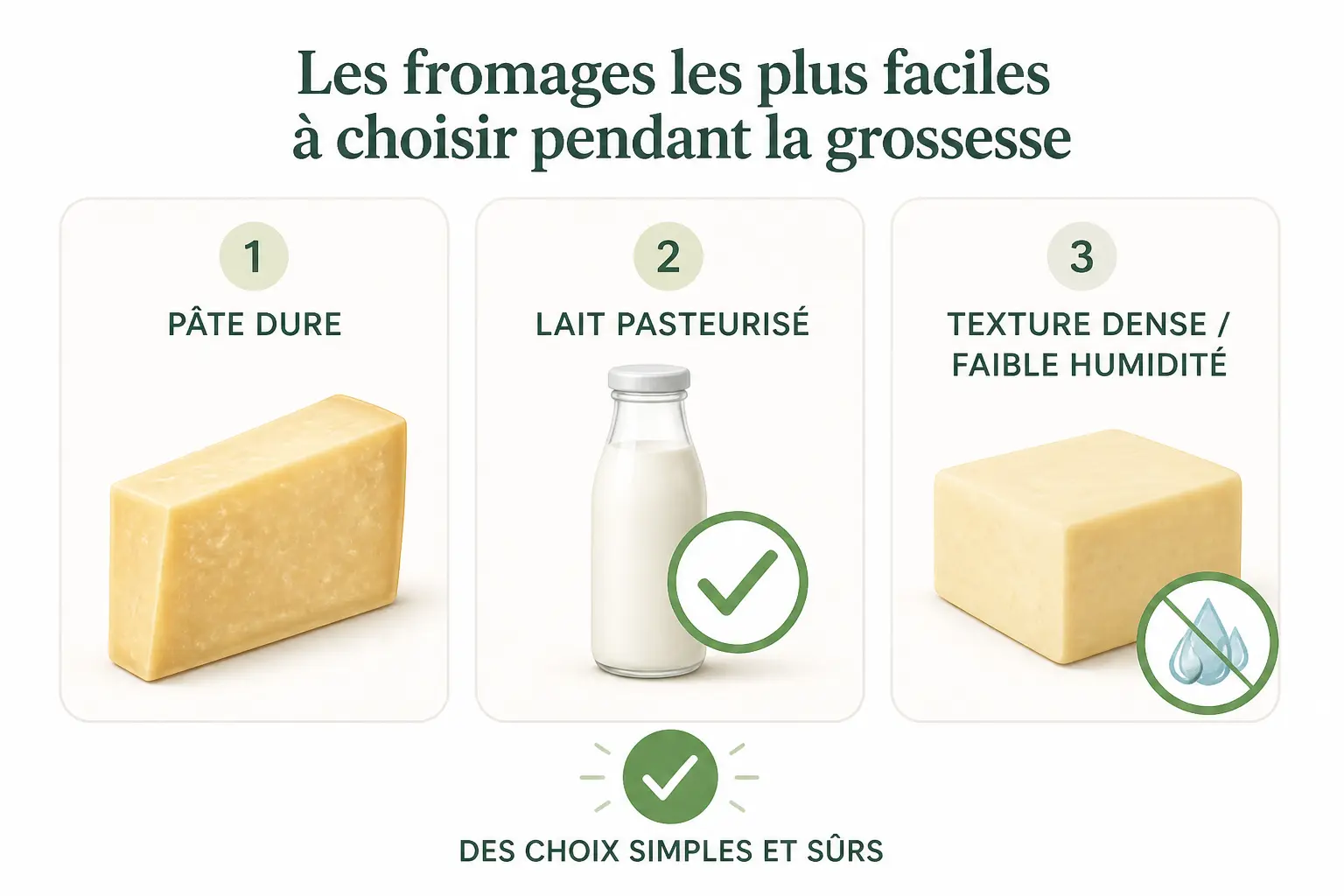 Femme enceinte : les fromages autorisés selon le type de pâte et de lait