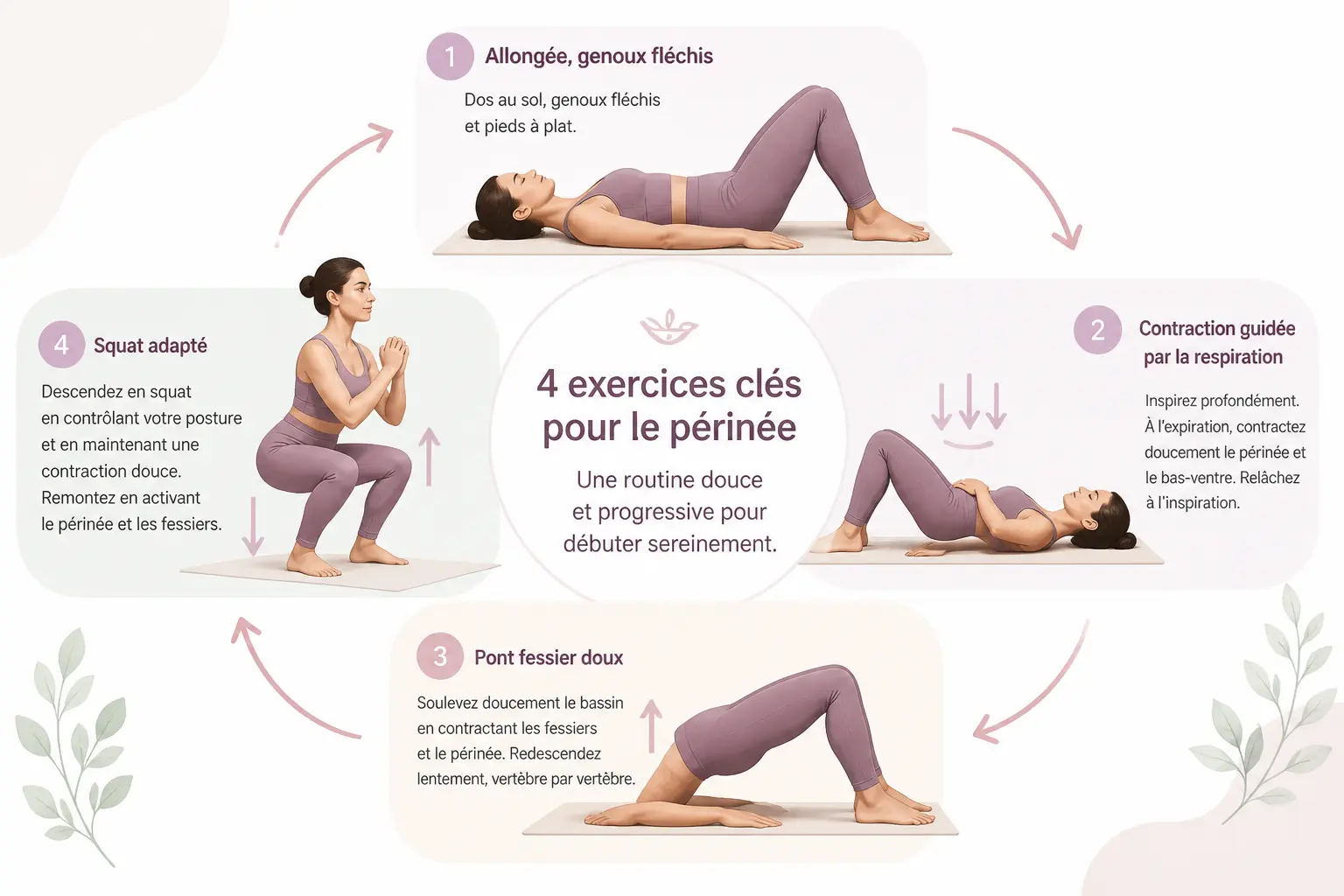 Exercices périnée : 8 mouvements utiles du plus simple au plus complet