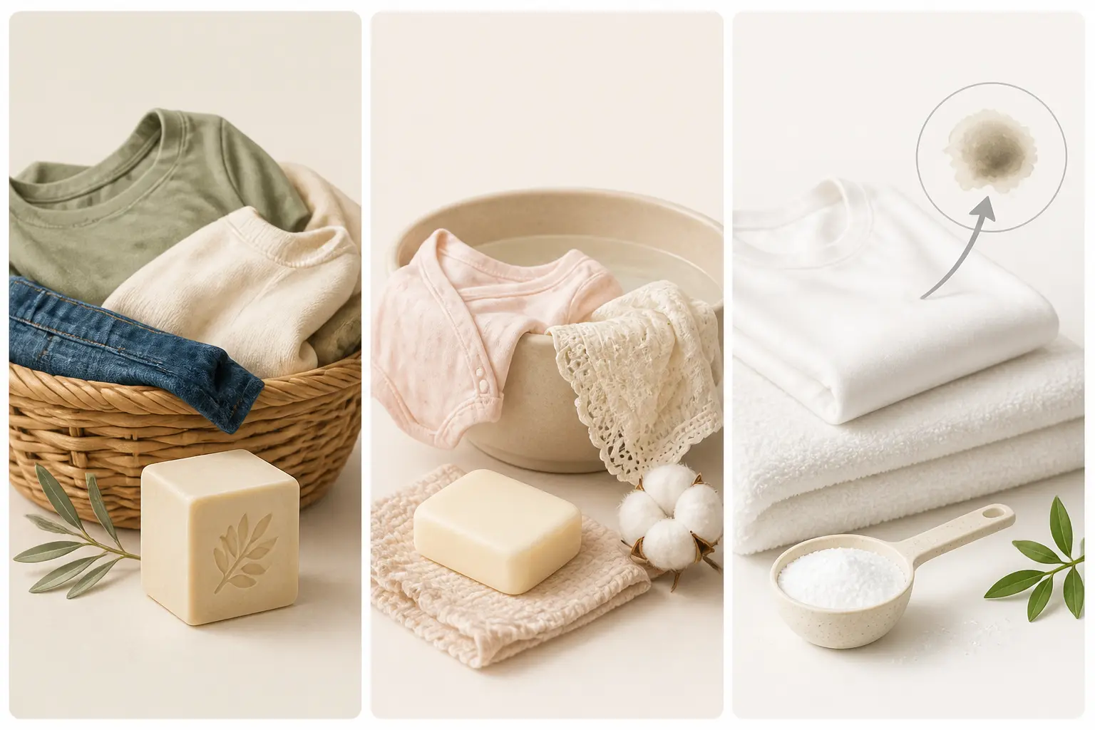 Des variantes utiles selon le linge et les taches